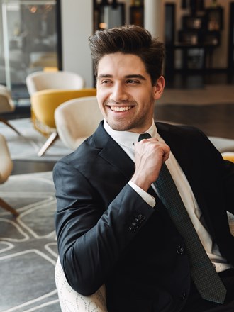 Smiling man in suit