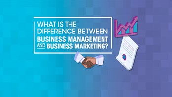 What is the difference between business management and business marketing?